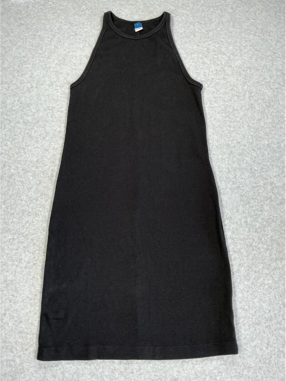 Old Navy Black Sleeveless Ribbed Dress Size Large